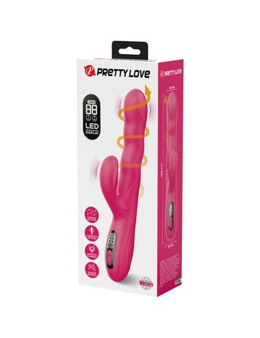 PRETTY LOVE - WINTERS MULTIFUNKTIONS-HASENVIBRATOR MIT LED-ANZEIGE, PINK