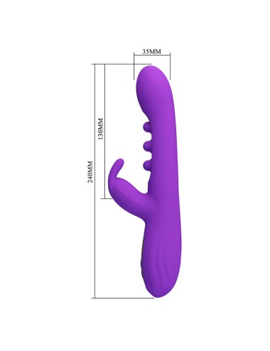 PRETTY LOVE - SABIEN RABBIT VIBRATOR MIT KLOPFSTIMULATION UND LILA LED
