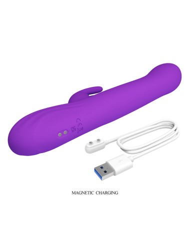 PRETTY LOVE - SABIEN RABBIT VIBRATOR MIT KLOPFSTIMULATION UND LILA LED