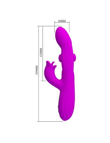 PRETTY LOVE - YALANDA HASE OSZILLIERENDER VIBRATOR MIT LED-ANZEIGE, LILA