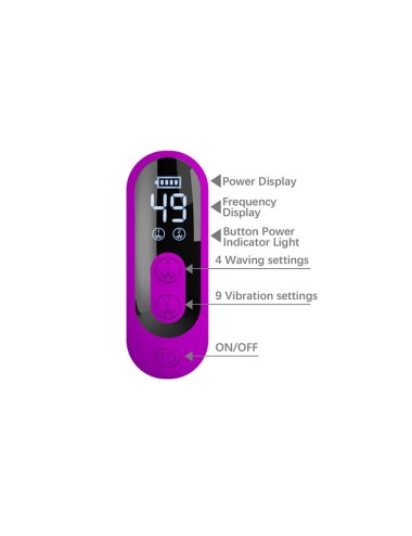 PRETTY LOVE - YALANDA HASE OSZILLIERENDER VIBRATOR MIT LED-ANZEIGE, LILA