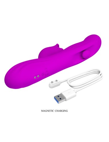 PRETTY LOVE - YALANDA HASE OSZILLIERENDER VIBRATOR MIT LED-ANZEIGE, LILA