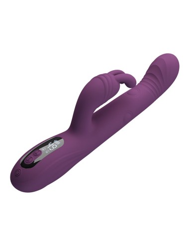 PRETTY LOVE - DEE MULTIFUNKTIONS-HASENVIBRATOR MIT OSZILLIERENDER UND PERKUSSIVER FUNKTION, LILA