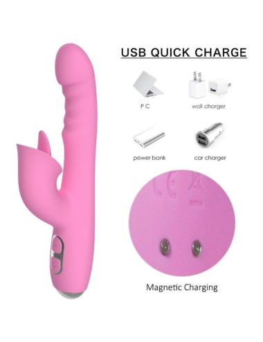 NALONE - T-MAY MAGIC STICK RABBIT VIBRATOR - ROSA