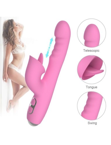 NALONE - T-MAY MAGIC STICK RABBIT VIBRATOR - ROSA