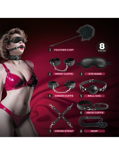 PRETTY LOVE - 8-TEILIGES BDSM-SET SCHWARZ