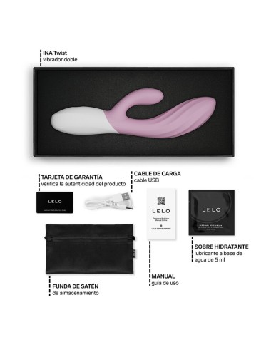 LELO - INA TWIST DOPPELVIBRATOR HASE FÜR G-PUNKT UND KLITORIS PINK