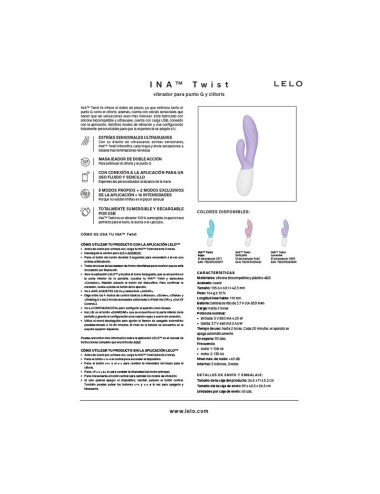 LELO - INA TWIST DOPPELVIBRATOR HASE FÜR G-PUNKT UND KLITORIS BLAU