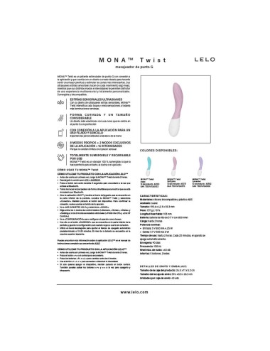 LELO - MONA TWIST WIEDERAUFLADBARER, APP-GESTEUERTER G-PUNKT-VIBRATOR LAVENDEL