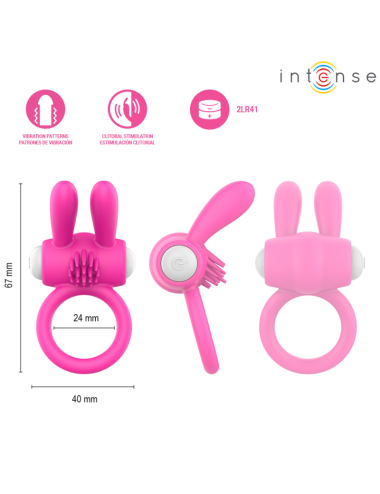 INTENSE - HOPPS VIBRIERENDER PENISRING MIT KLITORISSTIMULATION PINK