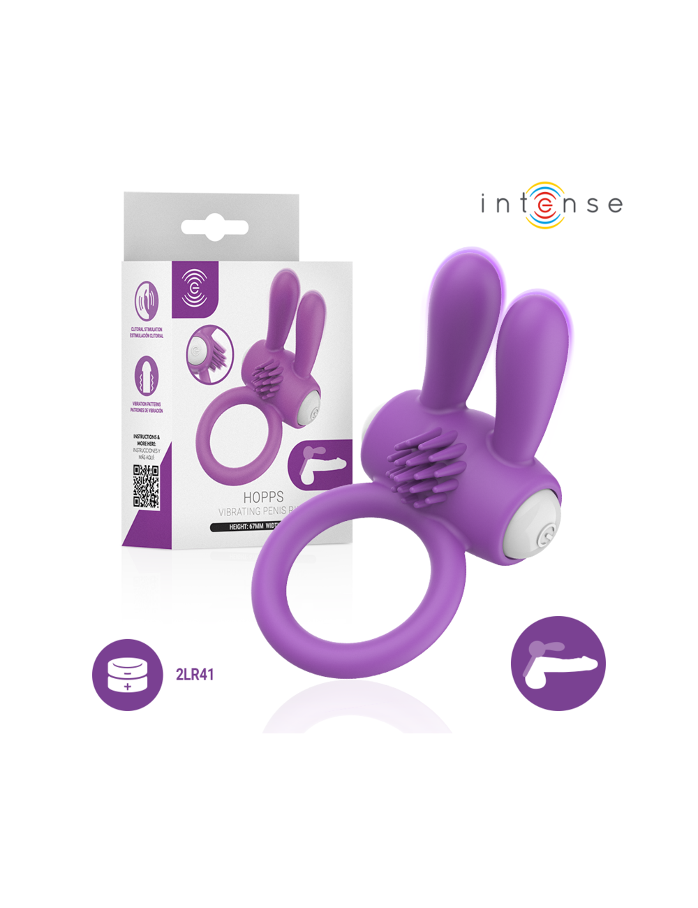 INTENSE - HOPPS VIBRIERENDER PENISRING MIT KLITORISSTIMULATION