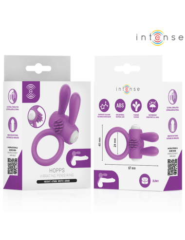 INTENSE - HOPPS VIBRIERENDER PENISRING MIT KLITORISSTIMULATION, LILA