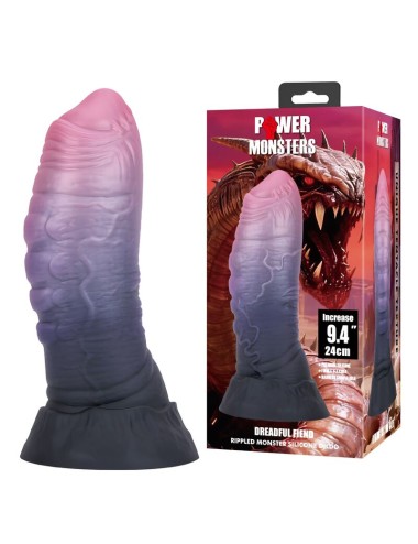 POWER MONSTERS – SCHRECKLICHER TEUFEL, ZWEIFARBIGER FANTASIE-SILIKONDILDO, 24 CM Ø 6 CM