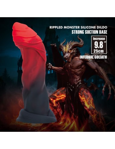 POWER MONSTERS – INFERNAL GOLIATH BICOLOR FANTASY SILIKONDILDO 25 CM Ø 6 CM