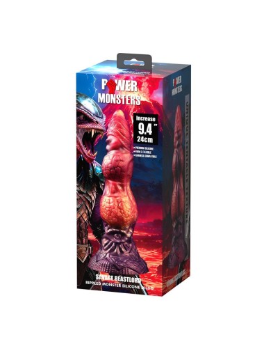 POWER MONSTERS – SAVAGE BEASTLORD DREIFARBIGER FANTASY-SILIKONDILDO 24 CM Ø 5 CM