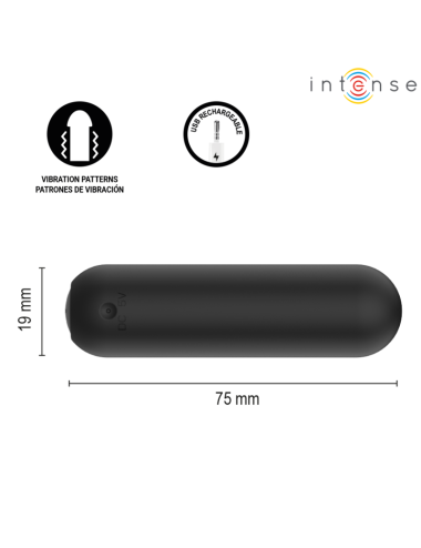 INTENSE - JUDY WIEDERAUFLADBARER VIBRATIONSKUGEL MIT FERNBEDIENUNG SCHWARZ