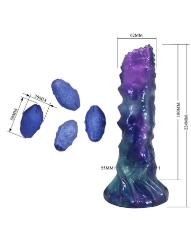 POWER MONSTERS - DUSKWALKER SENTINEL DREIFARBIGER AUFBLASBARER FANTASY-SILIKONDILDO 23 CM Ø 5 CM
