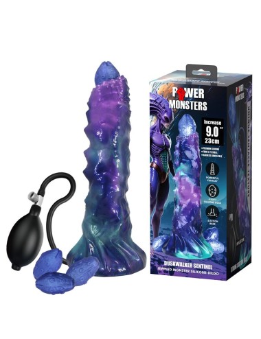 POWER MONSTERS - DUSKWALKER SENTINEL DREIFARBIGER AUFBLASBARER FANTASY-SILIKONDILDO 23 CM Ø 5 CM
