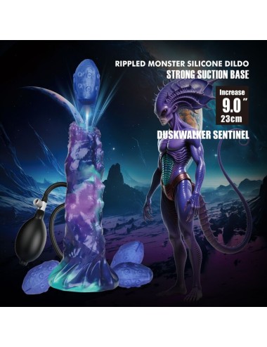 POWER MONSTERS - DUSKWALKER SENTINEL DREIFARBIGER AUFBLASBARER FANTASY-SILIKONDILDO 23 CM Ø 5 CM