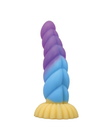 POWER MONSTERS - EINHORN DREIFARBIGER FANTASIE-SILIKONDILDO 22 CM Ø 5 CM