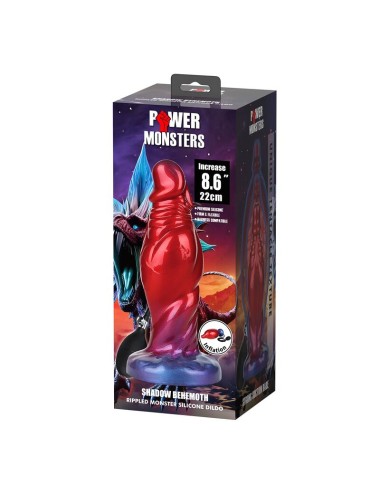 POWER MONSTERS - SHADOW BEHEMOTH ZWEIFARBIGER AUFBLASBARER FANTASIE-SILIKONDILDO 22 CM Ø 5 CM