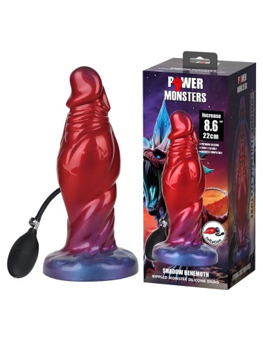 POWER MONSTERS - SHADOW BEHEMOTH ZWEIFARBIGER AUFBLASBARER FANTASIE-SILIKONDILDO 22 CM Ø 5 CM