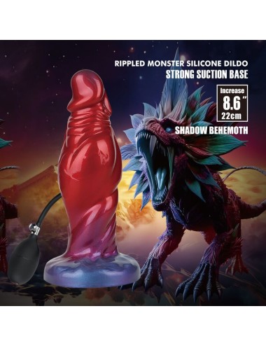 POWER MONSTERS - SHADOW BEHEMOTH ZWEIFARBIGER AUFBLASBARER FANTASIE-SILIKONDILDO 22 CM Ø 5 CM