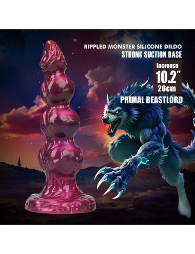 POWER MONSTERS - PRIMAL BEASTLORD PINK TRANSLUCENT FANTASY SILIKONDILDO 26 CM Ø 5 CM