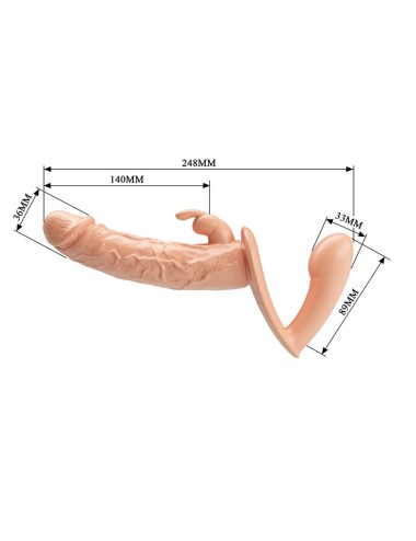 BAILE - CHARLOTTE HOLLOW DOPPELPENETRATION STRAP-ON FLEISCH