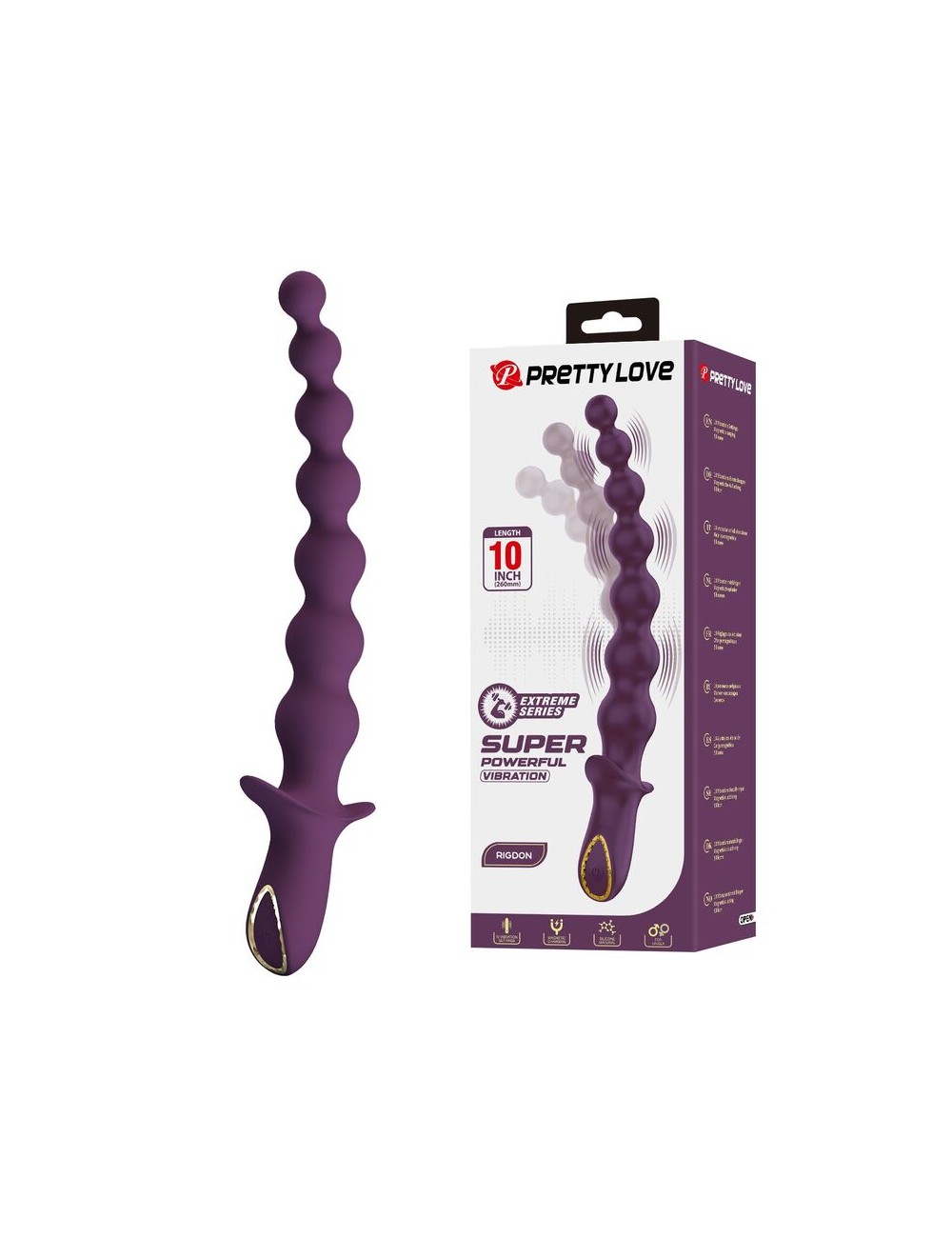 PRETTY LOVE - MADISON WIEDERAUFLADBARER ANALVIBRATOR MIT 10 FUNKTIONEN