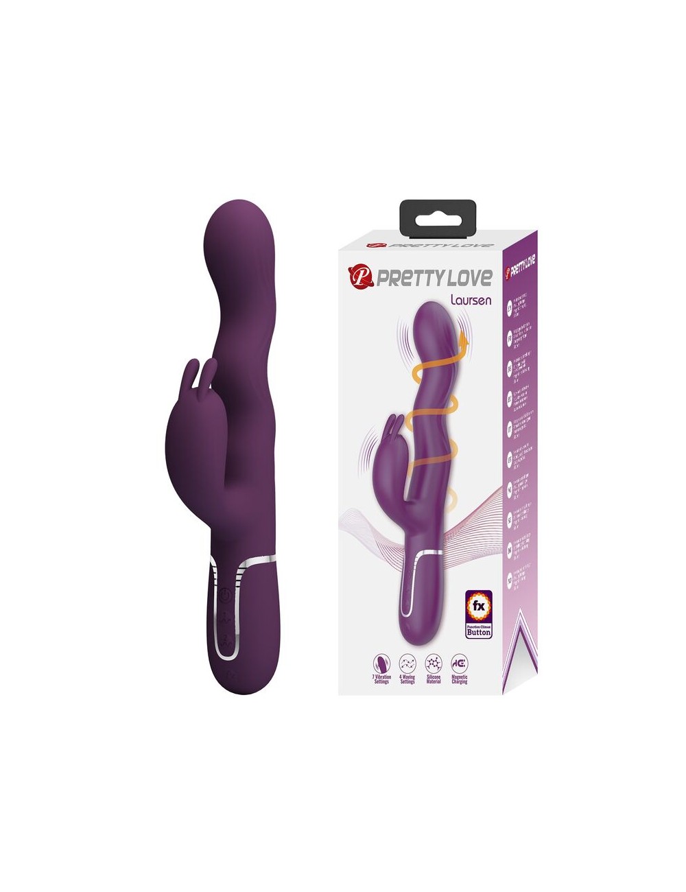 PRETTY LOVE - LOURSEN HASE-VIBRATOR MIT STOSSBEWEGUNG UND 7 VIBRATIONEN