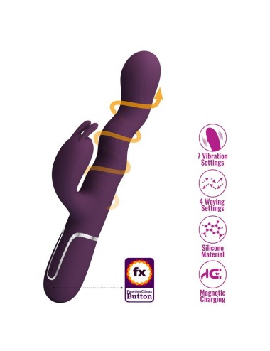 PRETTY LOVE - LOURSEN HASE-VIBRATOR MIT STOSSBEWEGUNG UND 7 VIBRATIONEN, USB-AUFLADBAR, LILA