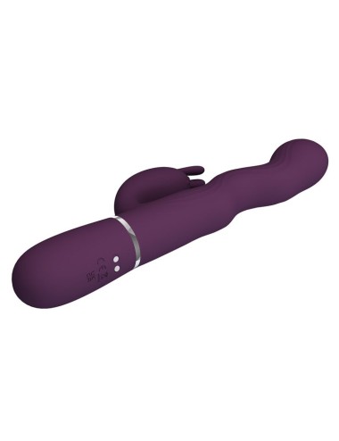 PRETTY LOVE - LOURSEN HASE-VIBRATOR MIT STOSSBEWEGUNG UND 7 VIBRATIONEN, USB-AUFLADBAR, LILA