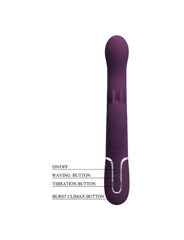PRETTY LOVE - LOURSEN HASE-VIBRATOR MIT STOSSBEWEGUNG UND 7 VIBRATIONEN, USB-AUFLADBAR, LILA