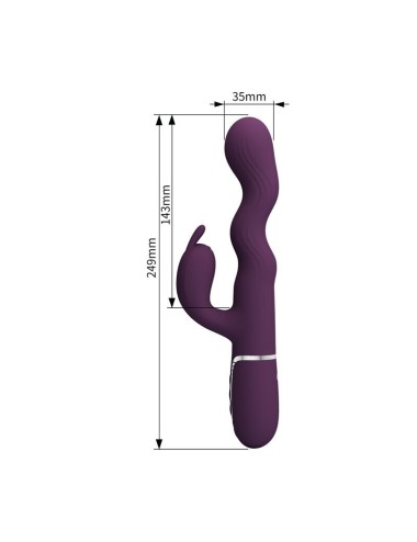 PRETTY LOVE - LOURSEN HASE-VIBRATOR MIT STOSSBEWEGUNG UND 7 VIBRATIONEN, USB-AUFLADBAR, LILA