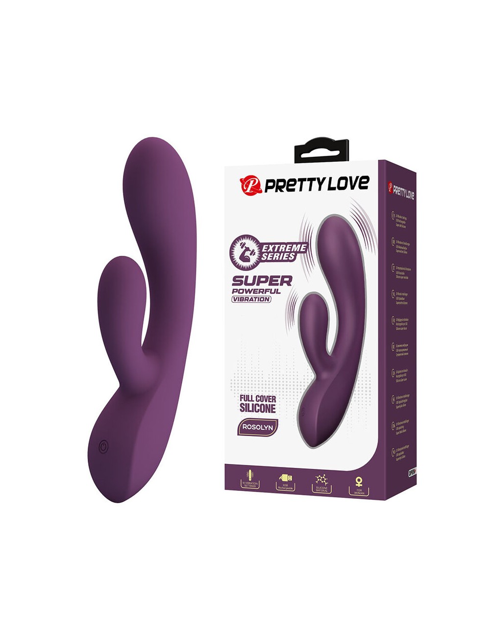 PRETTY LOVE - ROSOLYN WIEDERAUFLADBARER HASENVIBRATOR MIT 10 FUNKTIONEN