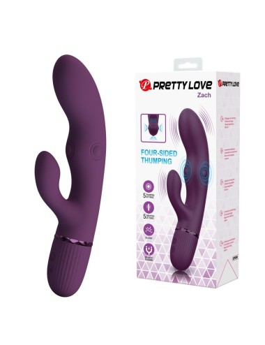 PRETTY LOVE - ZACH WIEDERAUFLADBARER HASE-VIBRATOR MIT STOSSFUNKTIONEN UND 5+5 FUNKTIONEN