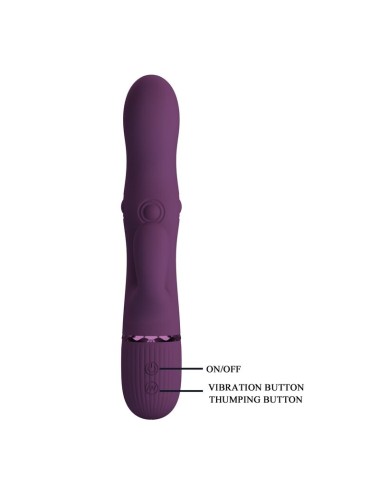 PRETTY LOVE - ZACH WIEDERAUFLADBARER HASE-VIBRATOR MIT STOSSFUNKTIONEN UND 5+5 FUNKTIONEN