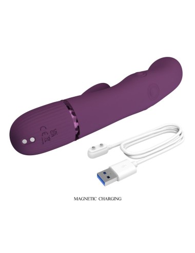PRETTY LOVE - ZACH WIEDERAUFLADBARER HASE-VIBRATOR MIT STOSSFUNKTIONEN UND 5+5 FUNKTIONEN