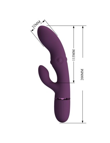 PRETTY LOVE - ZACH WIEDERAUFLADBARER HASE-VIBRATOR MIT STOSSFUNKTIONEN UND 5+5 FUNKTIONEN