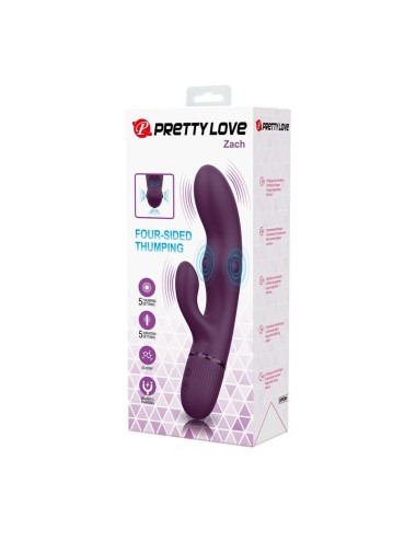 PRETTY LOVE - ZACH WIEDERAUFLADBARER HASE-VIBRATOR MIT STOSSFUNKTIONEN UND 5+5 FUNKTIONEN