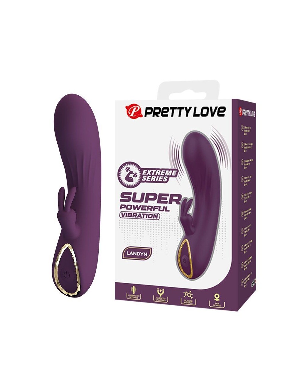 PRETTY LOVE - LANDYN WIEDERAUFLADBARER HASENVIBRATOR MIT 10 FUNKTIONEN
