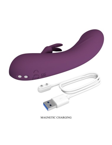 PRETTY LOVE - LANDYN WIEDERAUFLADBARER HASENVIBRATOR MIT 10 FUNKTIONEN, LILA