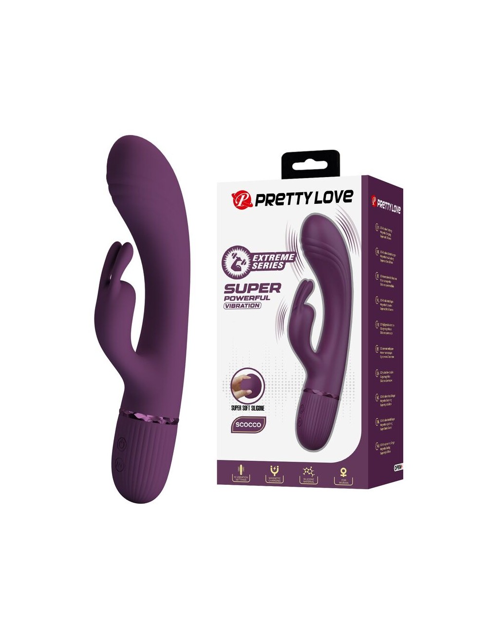PRETTY LOVE - ROCCO WIEDERAUFLADBARER HASENVIBRATOR MIT 10 FUNKTIONEN
