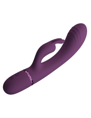 PRETTY LOVE - ROCCO WIEDERAUFLADBARER HASENVIBRATOR MIT 10 FUNKTIONEN, LILA