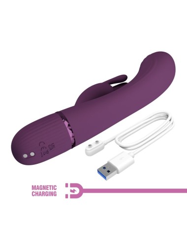 PRETTY LOVE - ROCCO WIEDERAUFLADBARER HASENVIBRATOR MIT 10 FUNKTIONEN, LILA