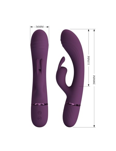 PRETTY LOVE - ROCCO WIEDERAUFLADBARER HASENVIBRATOR MIT 10 FUNKTIONEN, LILA
