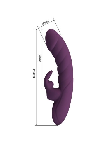 PRETTY LOVE - HARPER WIEDERAUFLADBARER HASENVIBRATOR MIT 10 FUNKTIONEN, LILA