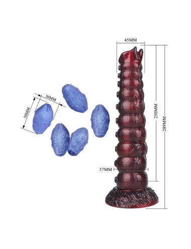 POWER MONSTERS - VOIDCLAW BRUTE ZWEIFARBIGER AUFBLASBARER FANTASIE-SILIKONDILDO 29 CM Ø 5,7 CM
