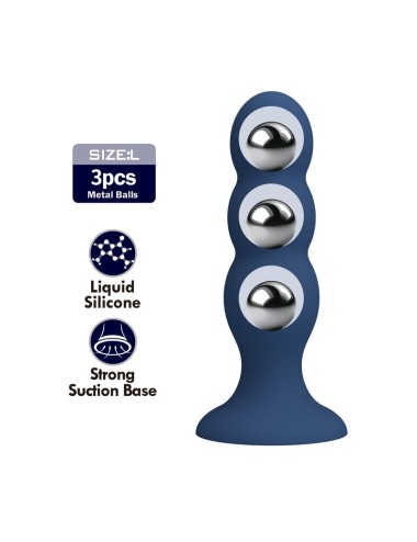 MR PLAY - ANALPLUG MIT METALLKUGELN UND SAUGNAPF